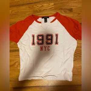 Forever 21 Red and White Vintage Tee